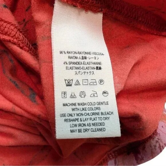 Free People We The Free Birds Of Paradise Printed Top Orange Women's size Medium - Picture 11 of 13